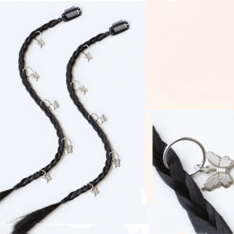 Y2K Hair Clip Braided Ponytail Wig Boxing Dreadlock Wigs Accessories