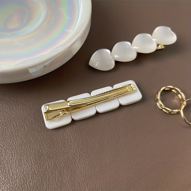 Crystal Faux Opal Hair Clip for Women Girls Hairpin