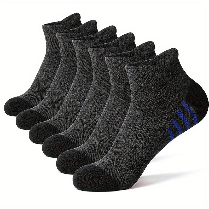 6 Pairs Striped Mesh Socks Comfy & Breathable Women's Stockings