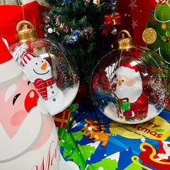 Large Inflatable Christmas Ball with LED Lights