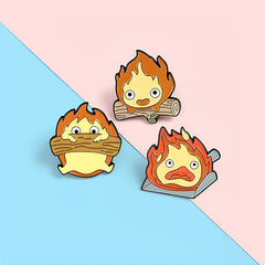Flame Matchman Enamel Pin for Backpacks