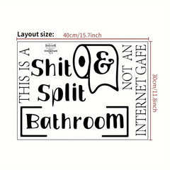 Toilet Sign Decoration Sticker Self-adhesive PVC Removable Wallpaper