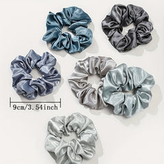 12pcs Large Satin Scrunchie Hair Tie Silky Hair Rope Hair Accessories