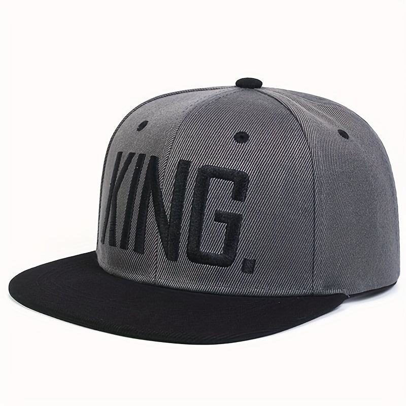 KING Embroidered Snapback Hat Hip Hop Block Unisex Baseball Cap