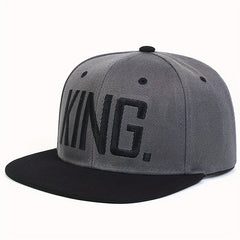 KING Embroidered Snapback Hat Hip Hop Block Unisex Baseball Cap