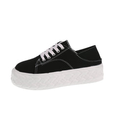 Women's Lace Up Platform Skate Shoes Low Top Sneaker