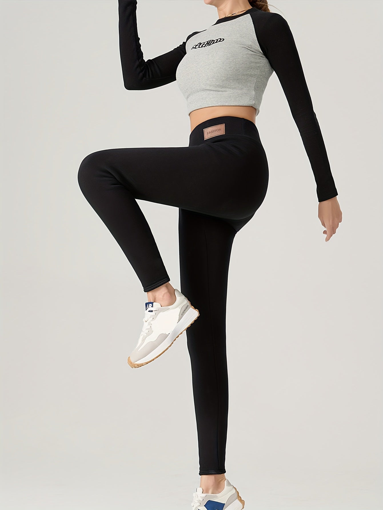 Plush Lined Thermal Pants Soft & Comfy Slim Elastic Tights