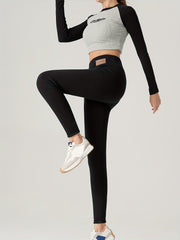 Plush Lined Thermal Pants Soft & Comfy Slim Elastic Tights