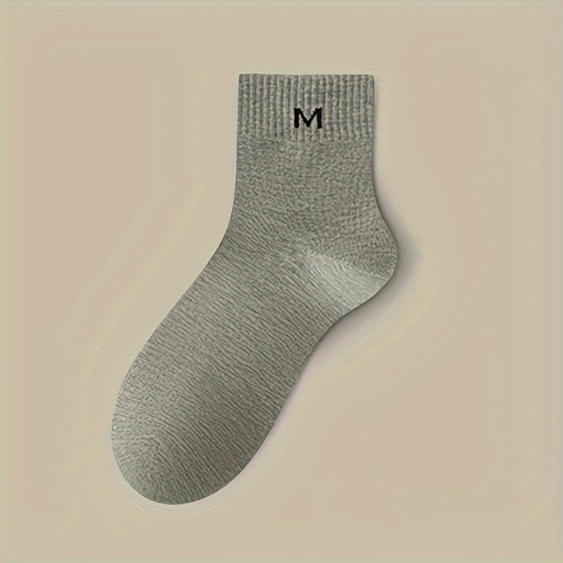 10 Pairs Letter Print Socks Soft Women's Mid Tube Stockings