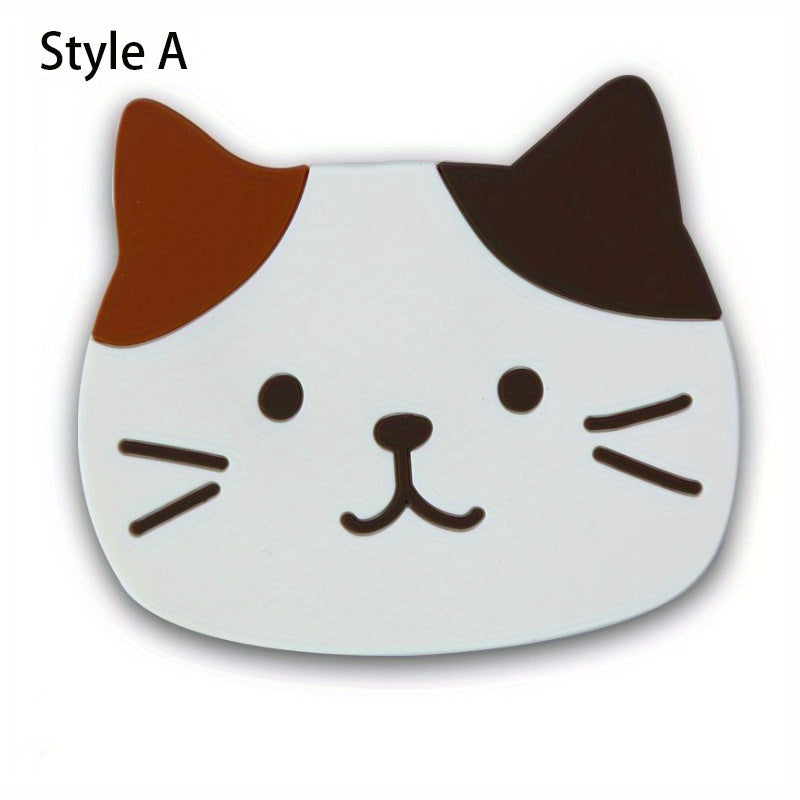 Cartoon Cat Coaster Non Slip Cup Mat Home Decor Kitchen Gadgets