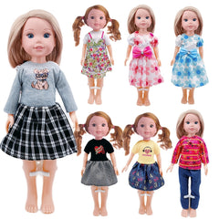 Mini Doll Clothes For 14'' Silicone Crawling Doll - Fashionable Princess Dress