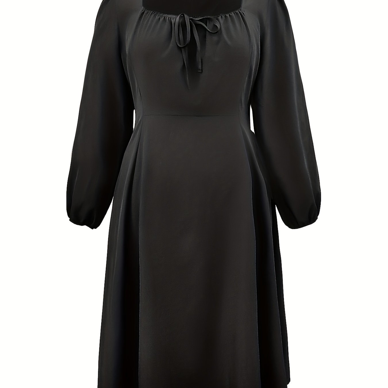  Long Sleeve Tie Front Maxi Dress