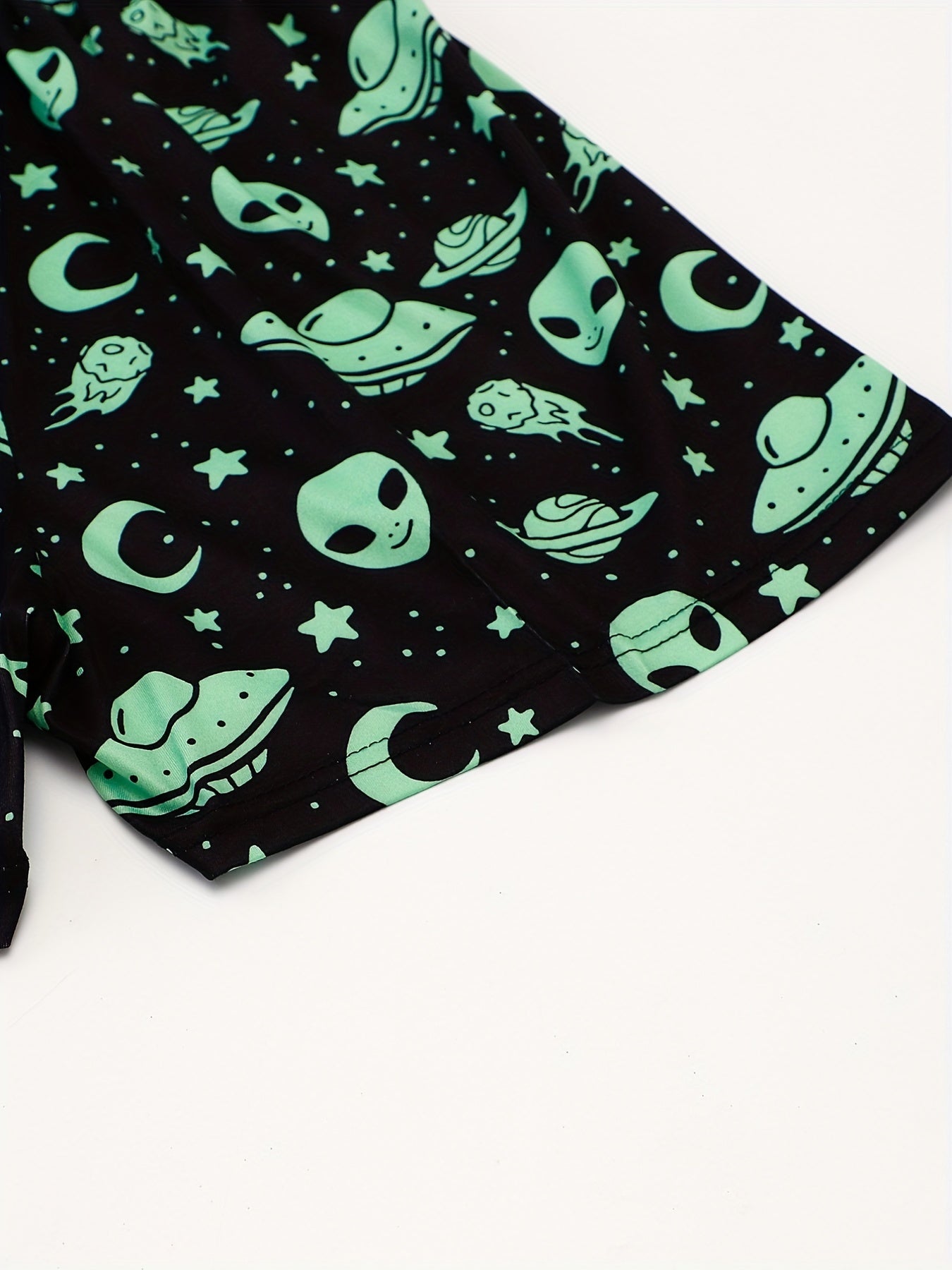 Skull Print Sleep Bottoms Soft & Comfy Elastic Waistband Shorts