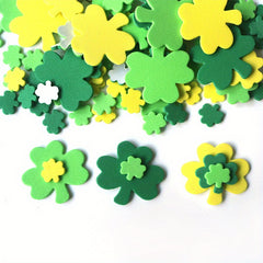 80pcs St Patrick's Clover Stickers Shamrock Seal Labels Adhesive Label