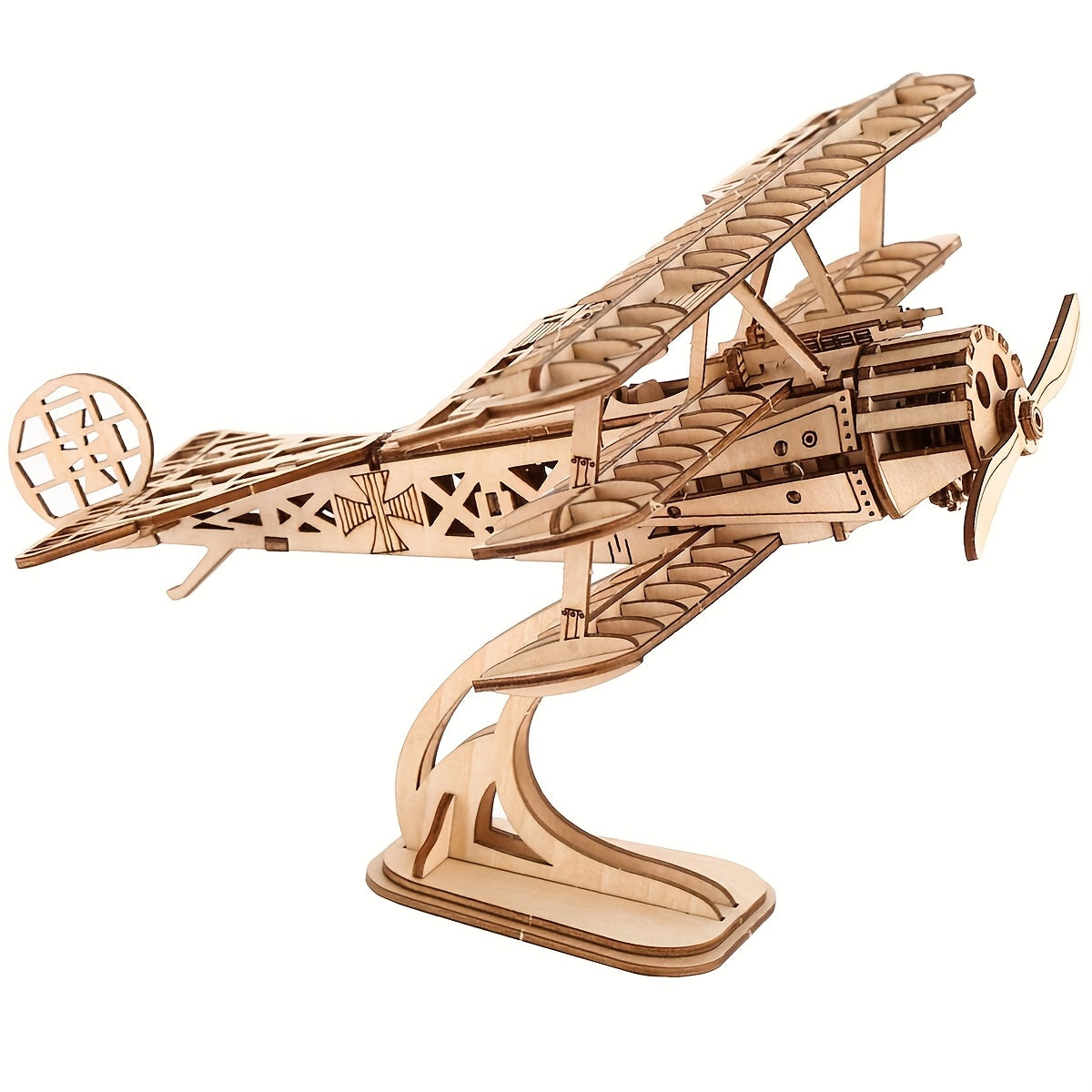DIY 3D Puzzle Airplane Educational Toy Wooden Ornament Gift