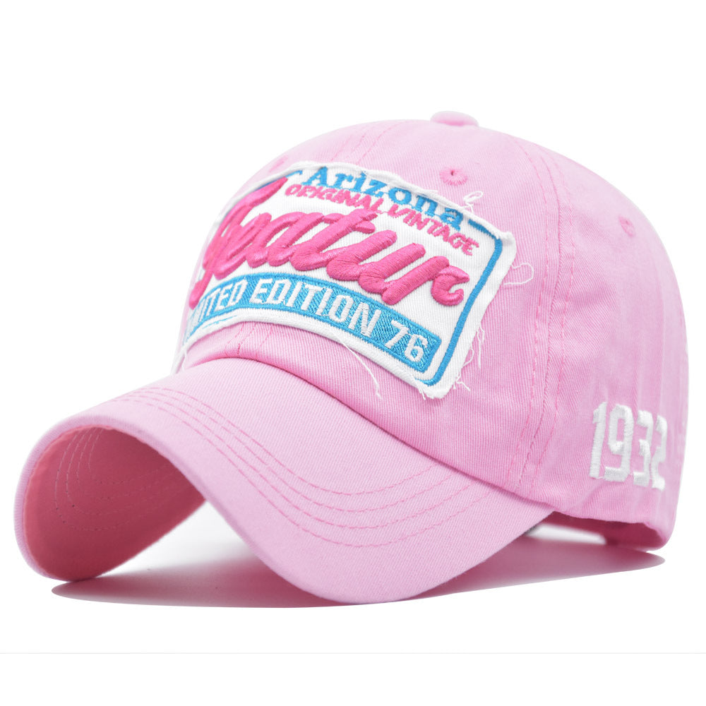 Embroidered Cotton Baseball Cap for Women, Men & Outdoor Sunshade