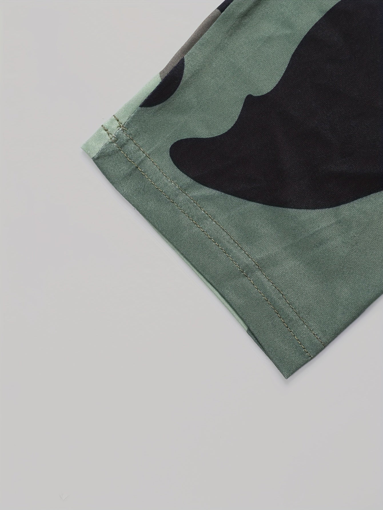  Colorblock Camo Print Top & Pants Set