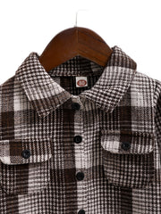 Toddler Plaid Flannel Shirt Long Sleeve Casual Fall Winter Coat Top