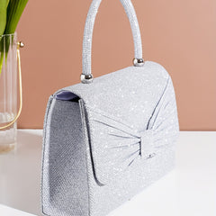 Glitter Evening Satchel Bag Sequins Decor Banquet Bag