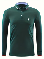 Men's Running Print Shirt Casual Long Sleeve Shirt for Outdoor Spring Fall