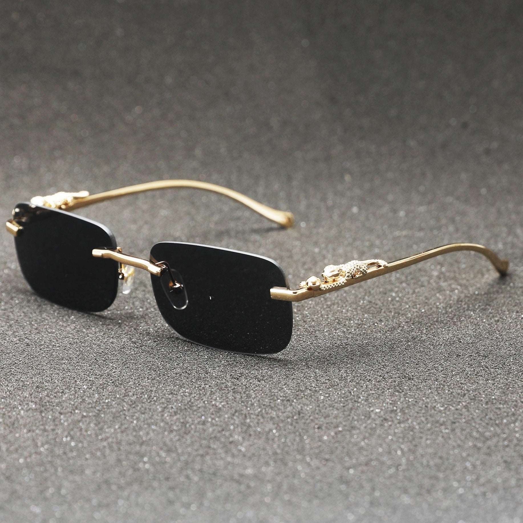 Square Rimless Glasses Women Sunglasses