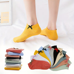 10 Pairs Bow Tie Socks Soft Lightweight Ankle Socks Women's Stockings