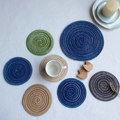 Round Placemats Heat Resistant Non Slip Kitchen Table Mat