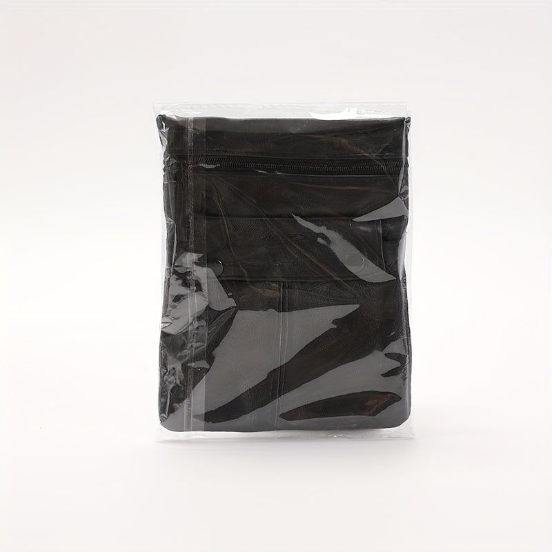 Leather Passport Holder Wallet Earphone Card Bag