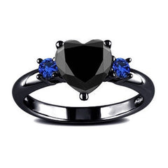 Heart shaped Zircon Couple Ring
