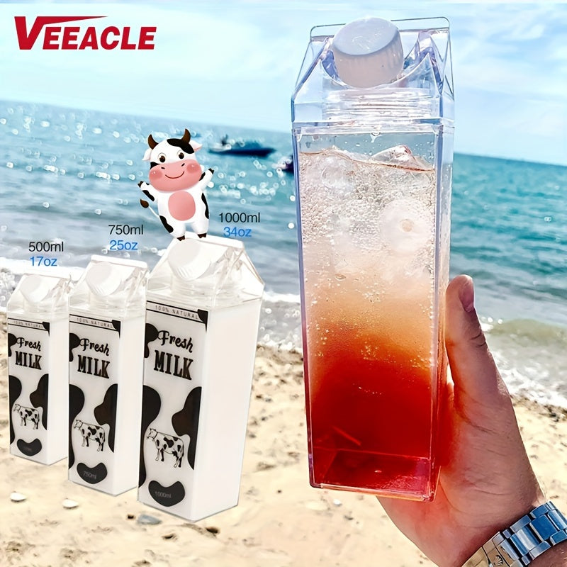Portable Leakproof Milk Bottle with Cow Pattern