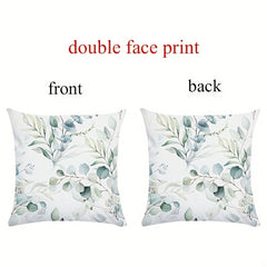 Eucalyptus Branches Leaf Pattern Pillow Covers for Home Decor