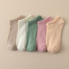 5 Pairs Ankle Socks Lightweight & Breathable Women's Stockings