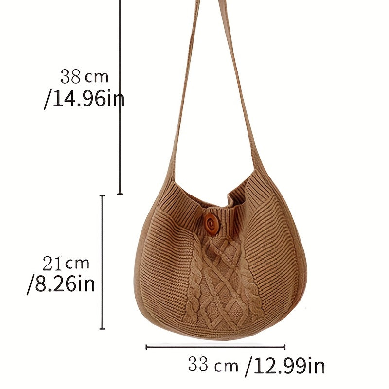 Japanese Style Crochet Crossbody Bag for Women