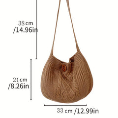 Japanese Style Crochet Crossbody Bag for Women