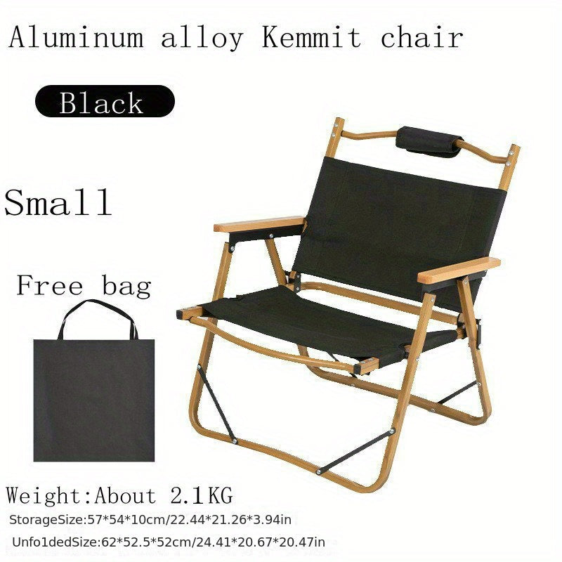 Portable Aluminum Wooden Handle Chair for Outdoor Camping