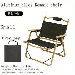 Portable Aluminum Wooden Handle Chair for Outdoor Camping