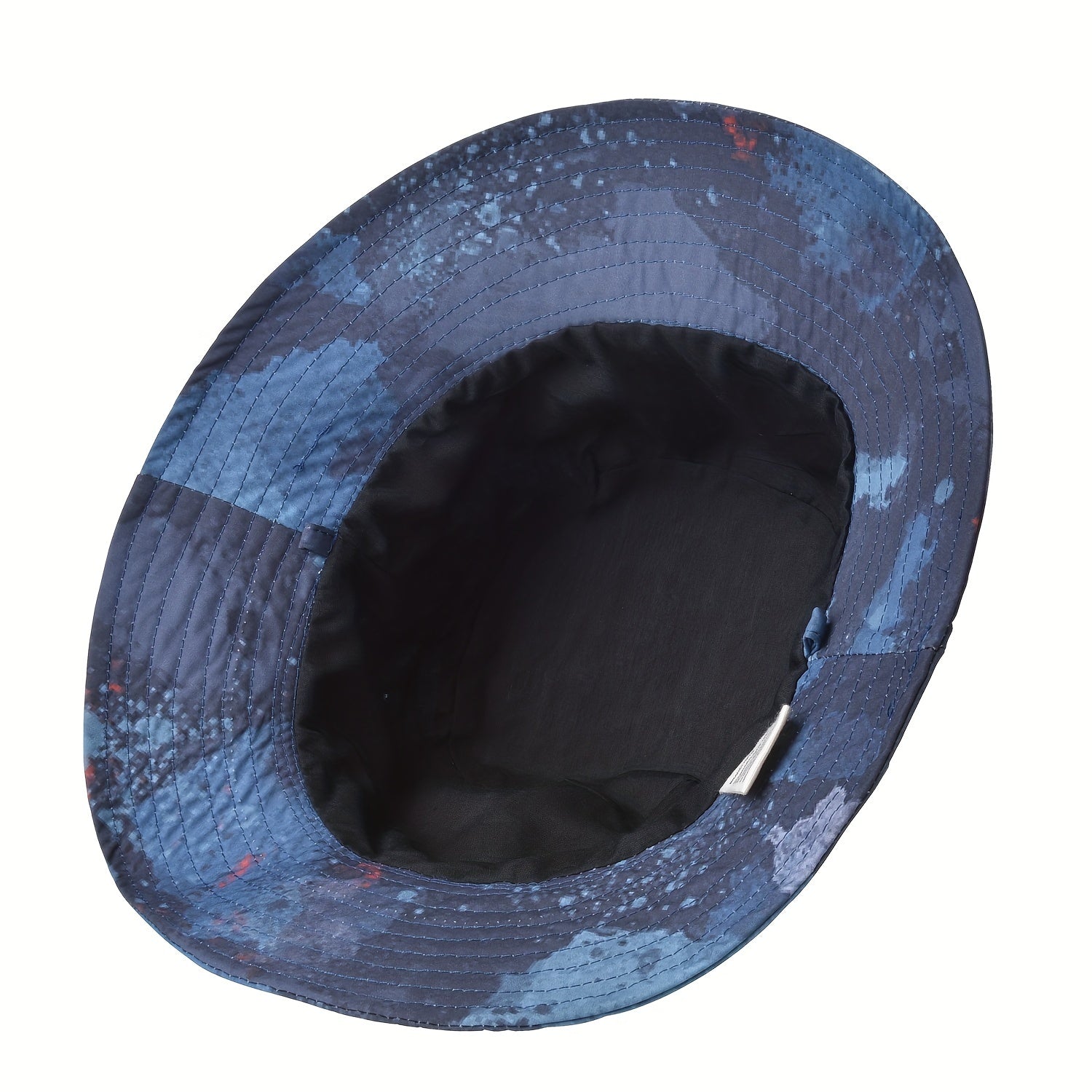 Tie Dye Print Sun Hat Unisex Drawstring Bucket Hats Lightweight Rain Hat