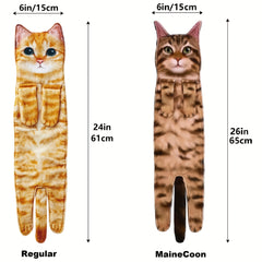 Christmas Cat Hand Towels - Absorbent Soft Decorative Washcloths
