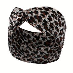 Leopard Print Wide Brim Headband Plus Velvet Hair Band