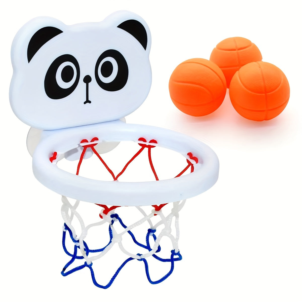 Suction Cup Basketball Hoop with 3 Balls - Bath Toy Water Play Game