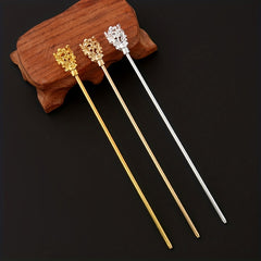 Crown Hair Pin Retro Hair Stick Metal Hair Bun Maker Non Slip Hair Decoration