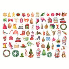 138pcs Retro Christmas Stickers DIY Gift Stickers