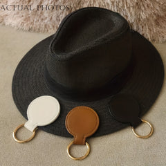 Magnetic Hat Clip Bag Holder PU Leather Hat Keeper