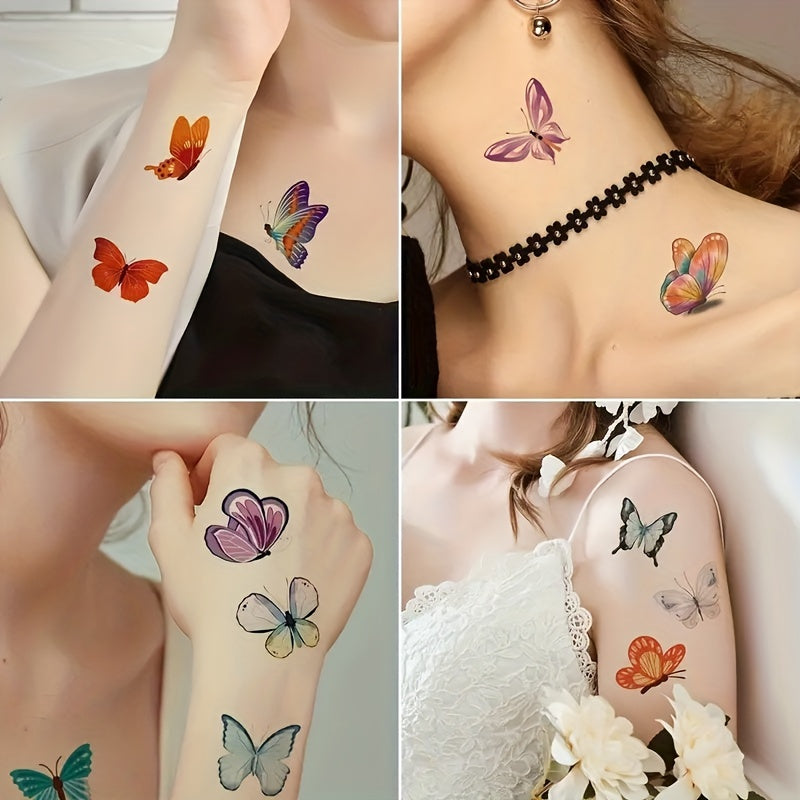 Luminous Tattoo Stickers Set for Children Princess Unicorn Butterfly