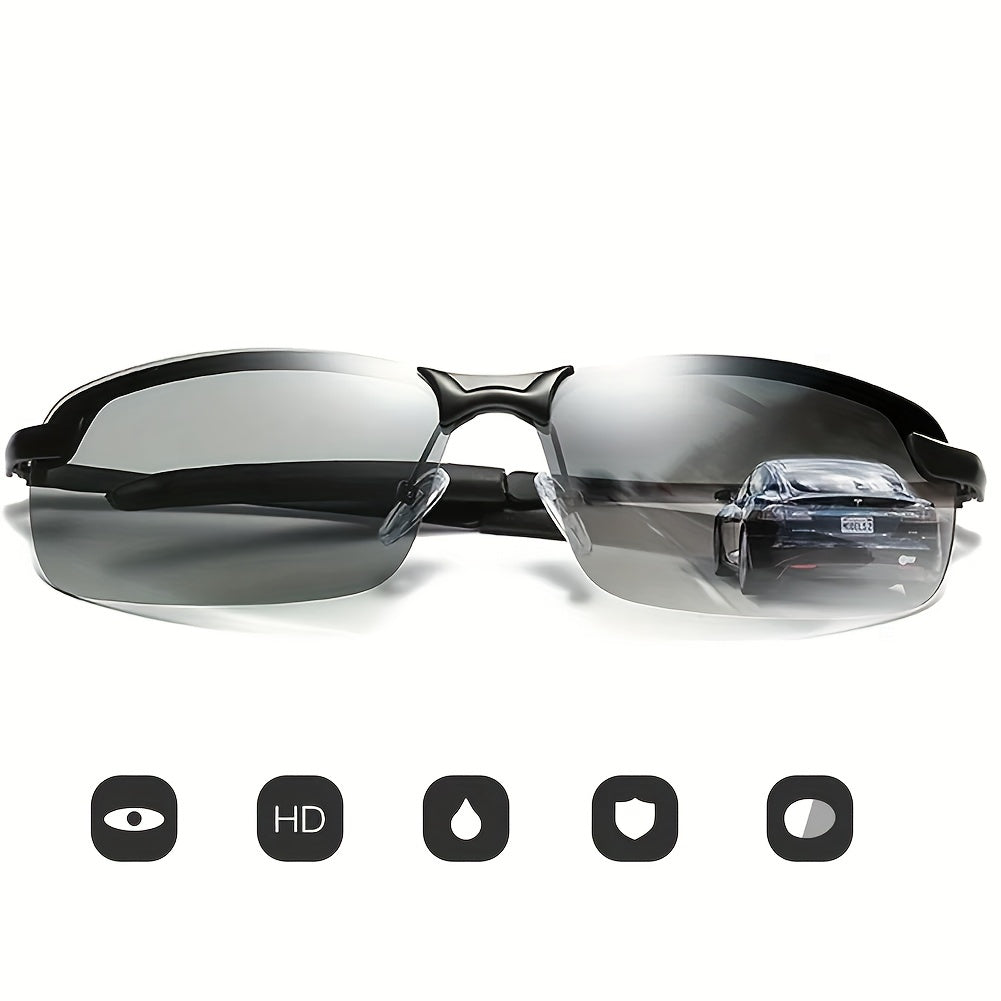 Men's Polarized Driving Sunglasses Dual use PC Glasses