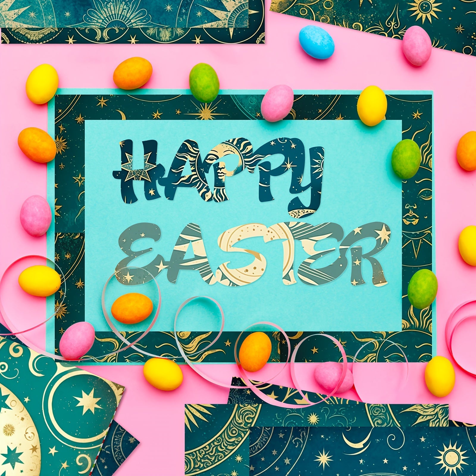 12pcs Tarot Starry Sky Series Brochure Paper for DIY Photo Album Scrapbook Art