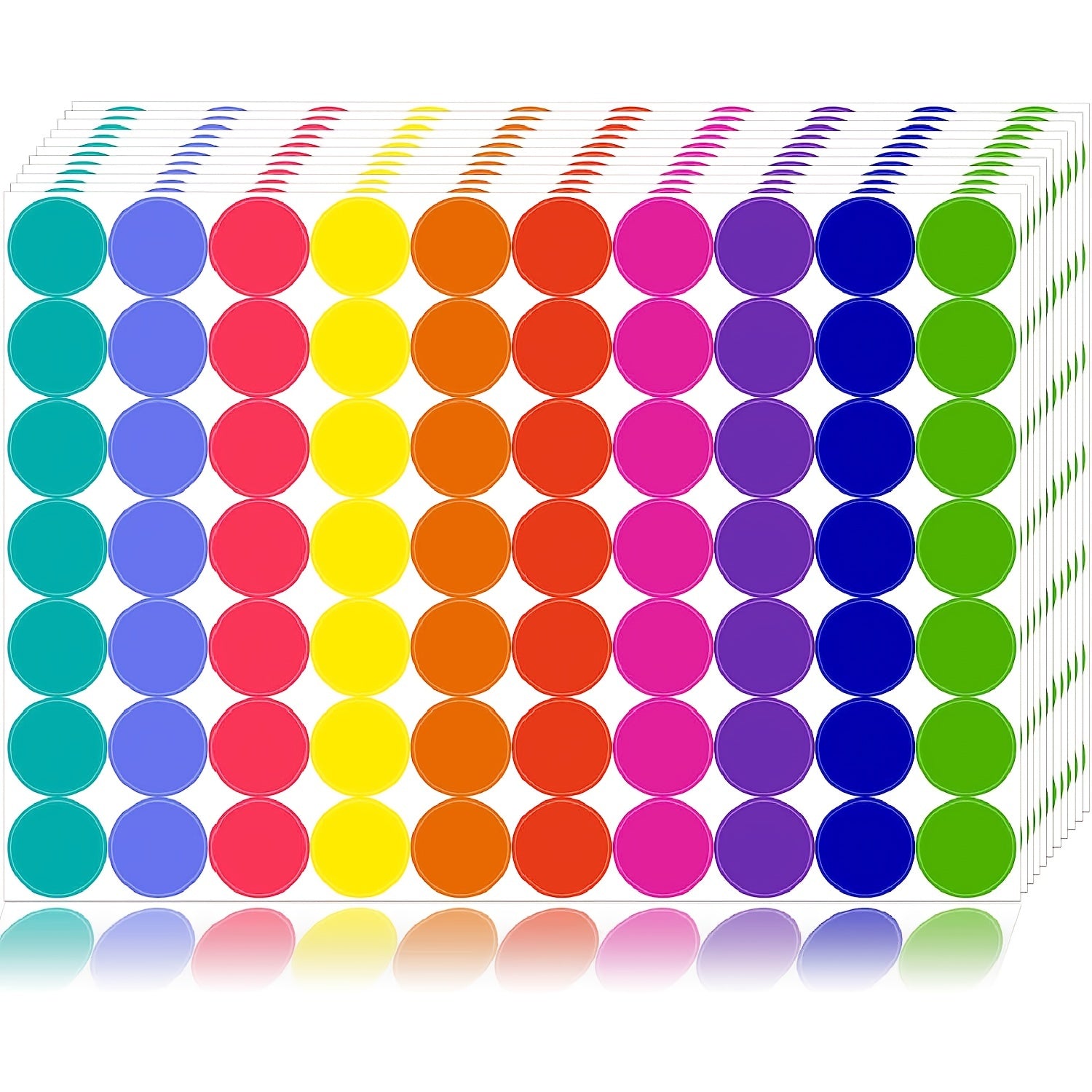 350pcs Colored Dot Stickers Round Coding Labels Circle Dots Labels Stickers