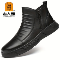 LAORENTOU Men's Snow Boots Warm Comfortable Wear resistant Non Slip