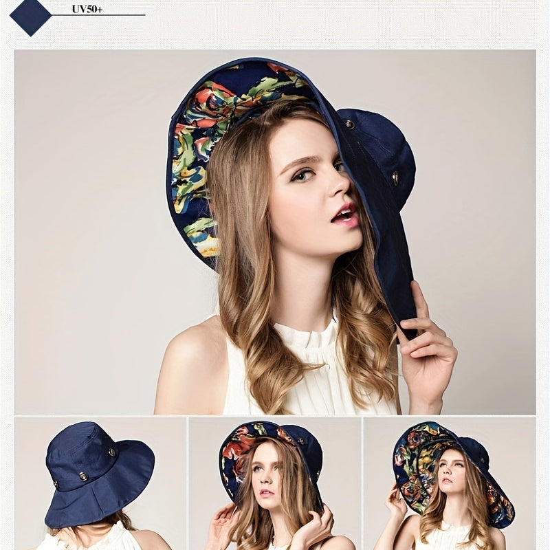Oversized Brim Sun Hat UV Protection Bucket Hat Beach Hats