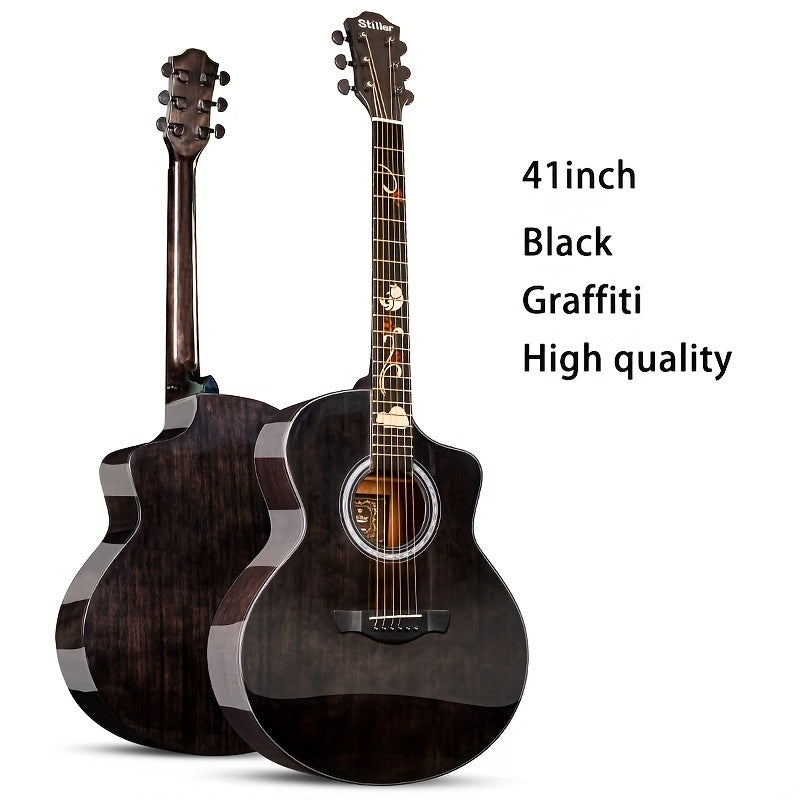 Folk Guitar 41 inch Hand Protector Shining Beginner Guitar